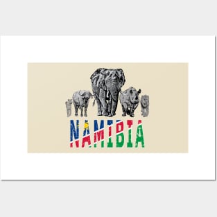 Africa's Big 5 Animals for Namibians Posters and Art